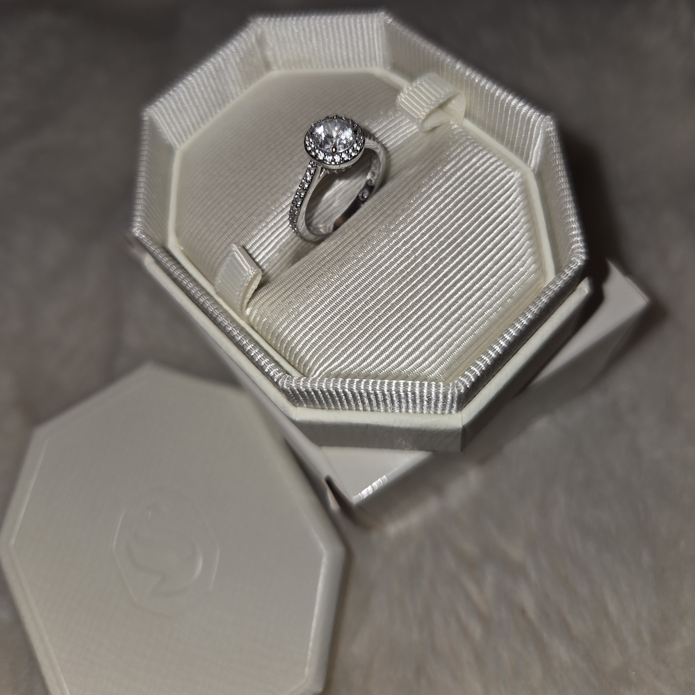 Swarovski Constella Cocktail Ring White Rhodium Plated Size 52 5642624 - Picture 3 of 16